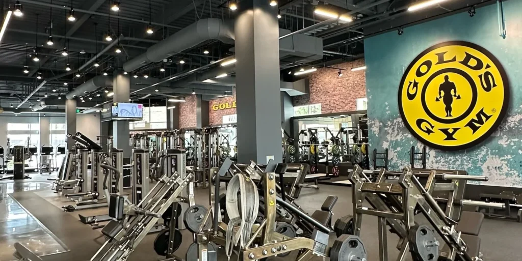 Modern gym interior with workout equipment